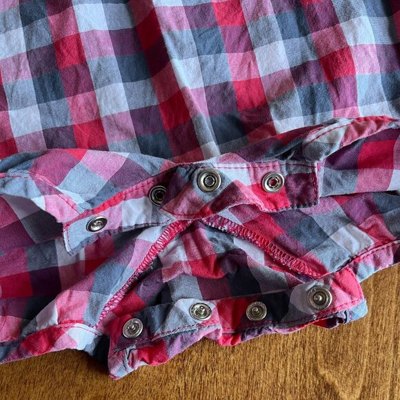 Carhartt plaid flutter-sleeve romper 6m - Picture 7 of 7